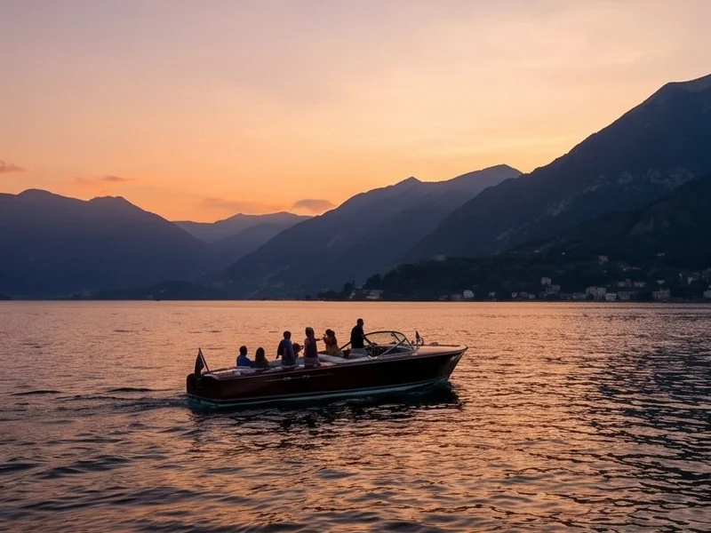 Vintage wooden boat for private tours on Lake Como